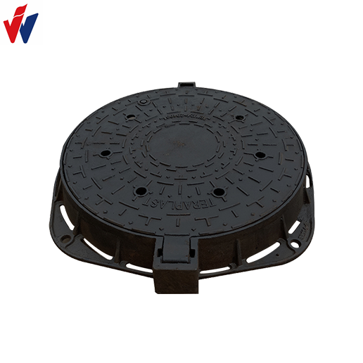 The ductile iron manhole cover is fixed to avoid displacement